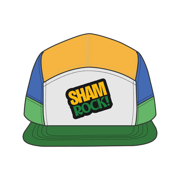 Shamrock Run Performance Hat, Gold/Blue/White/Green