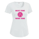 Best Time: Wine Time Performance Ladies Tee